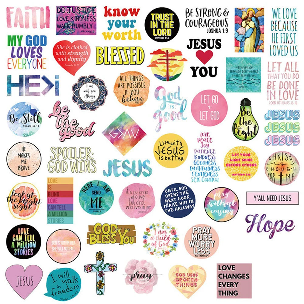 Jesus Loves You Stickers 10/30/50PCS