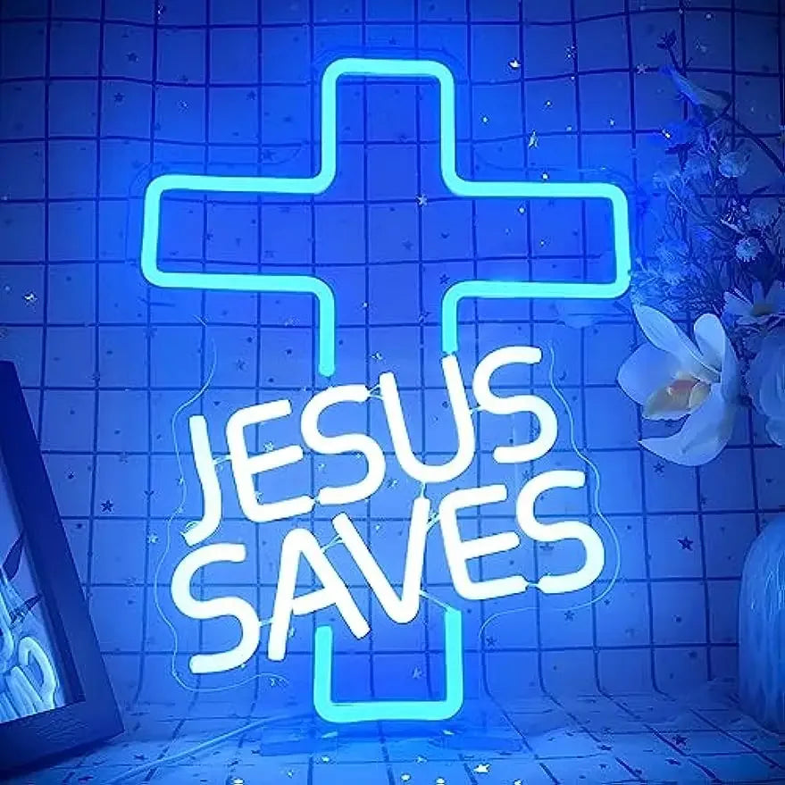 Jesus Saves - LED Light