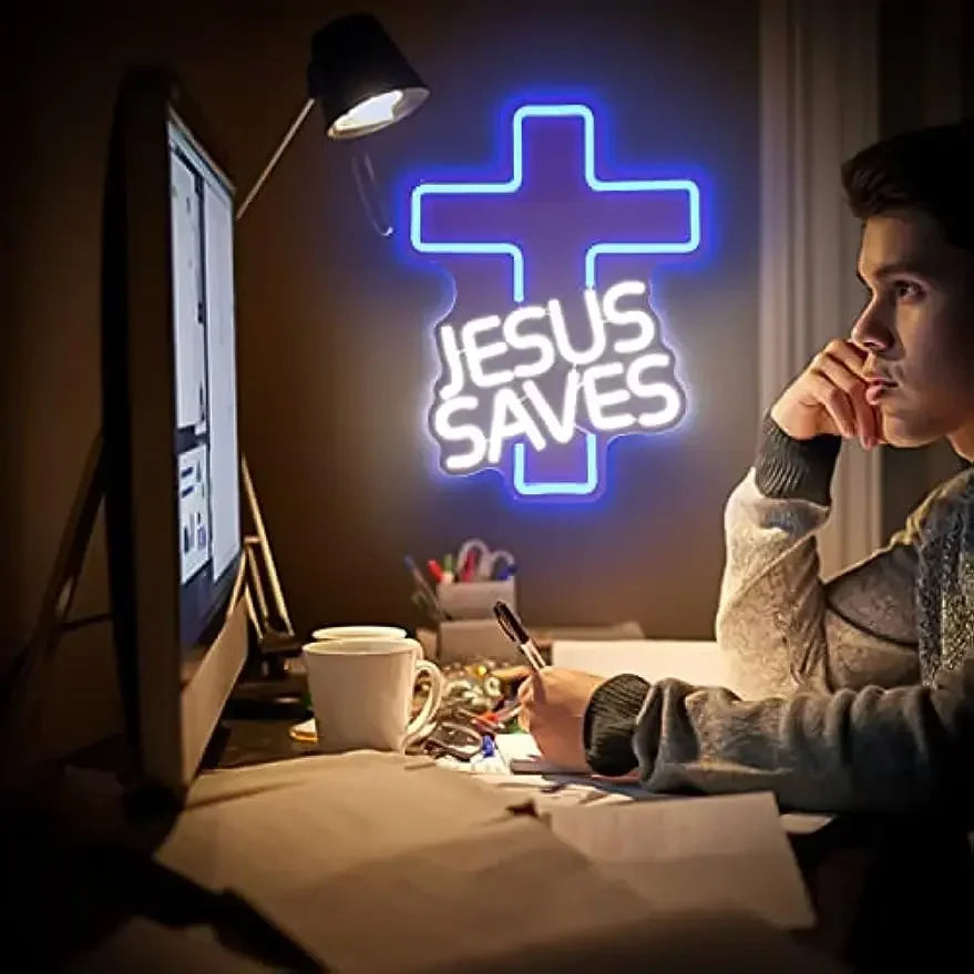 Jesus Saves - LED Light