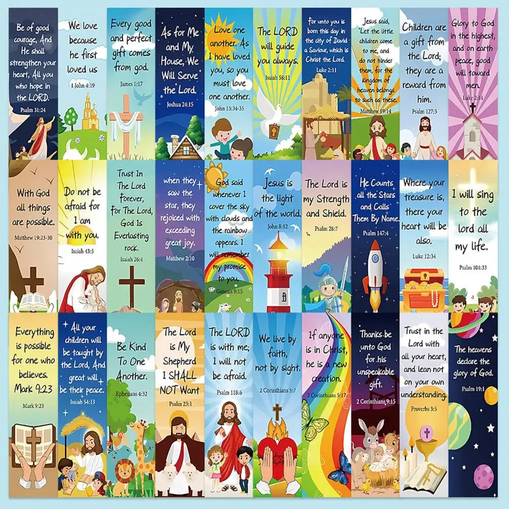 Bible Verse Bookmarks - 30 pcs