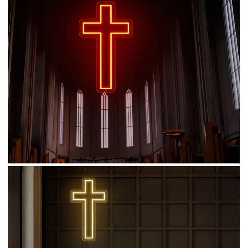 Neon LED Cross