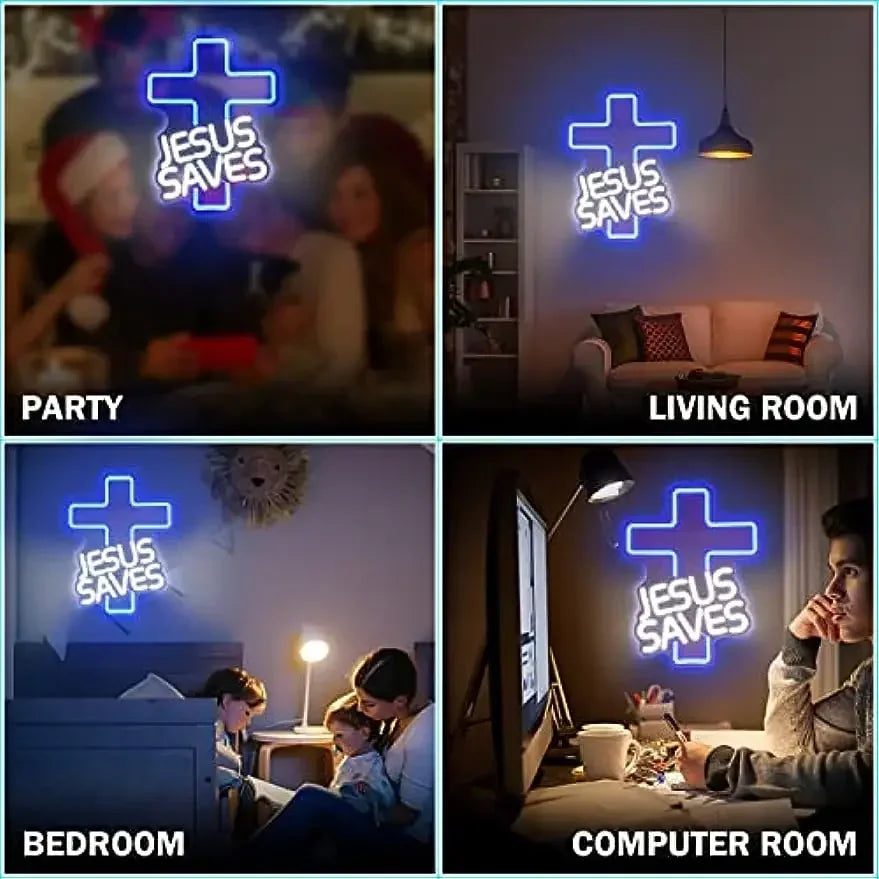 Jesus Saves - LED Light